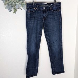 Levi's Boyfriend Mid Rise Taper Dark Wash Jeans